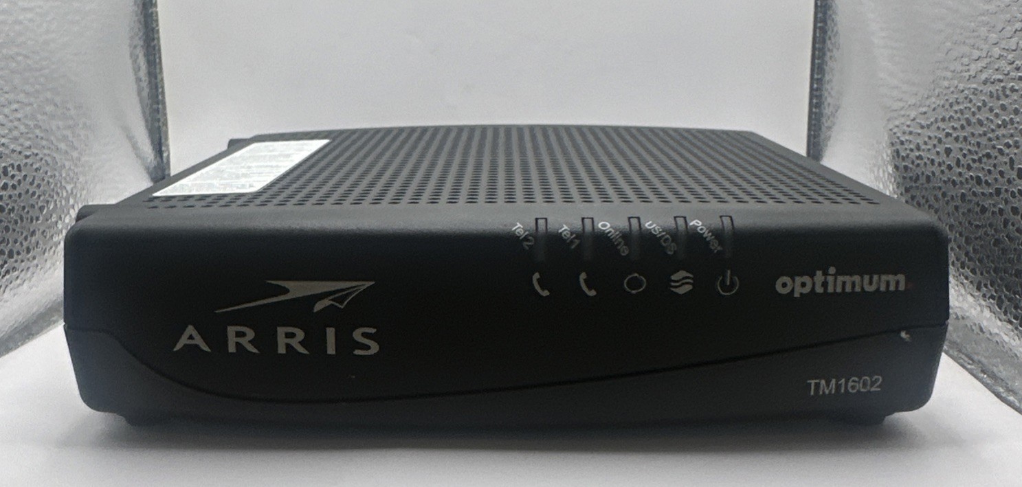 Arris TM1602A DOCSIS 3.0 Telephony Cable Modem Optimum WOW Cablevision Charter