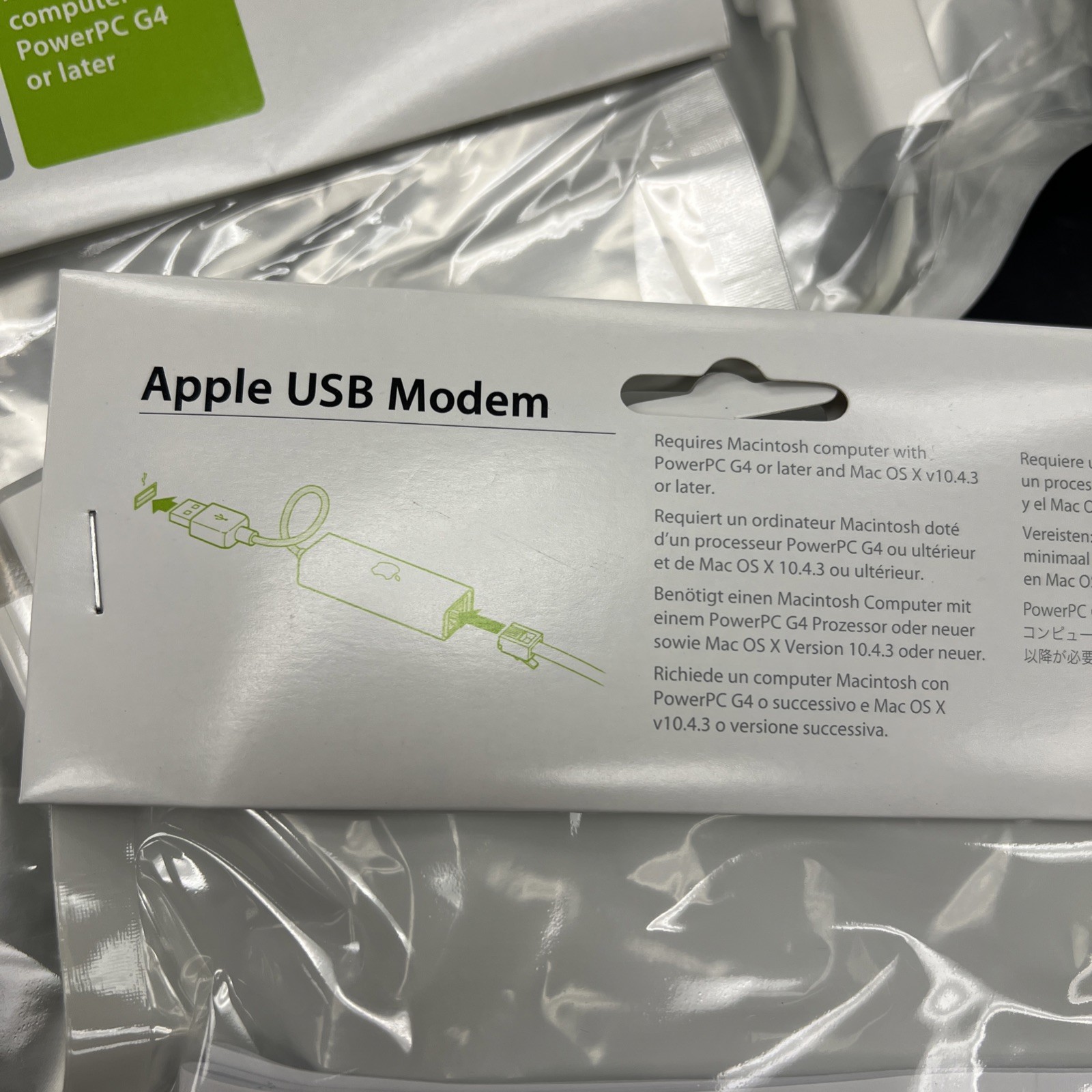 Lot of 10 Genuine Apple USB Dial-up External 56 Kbps Modem Model MA034Z/A