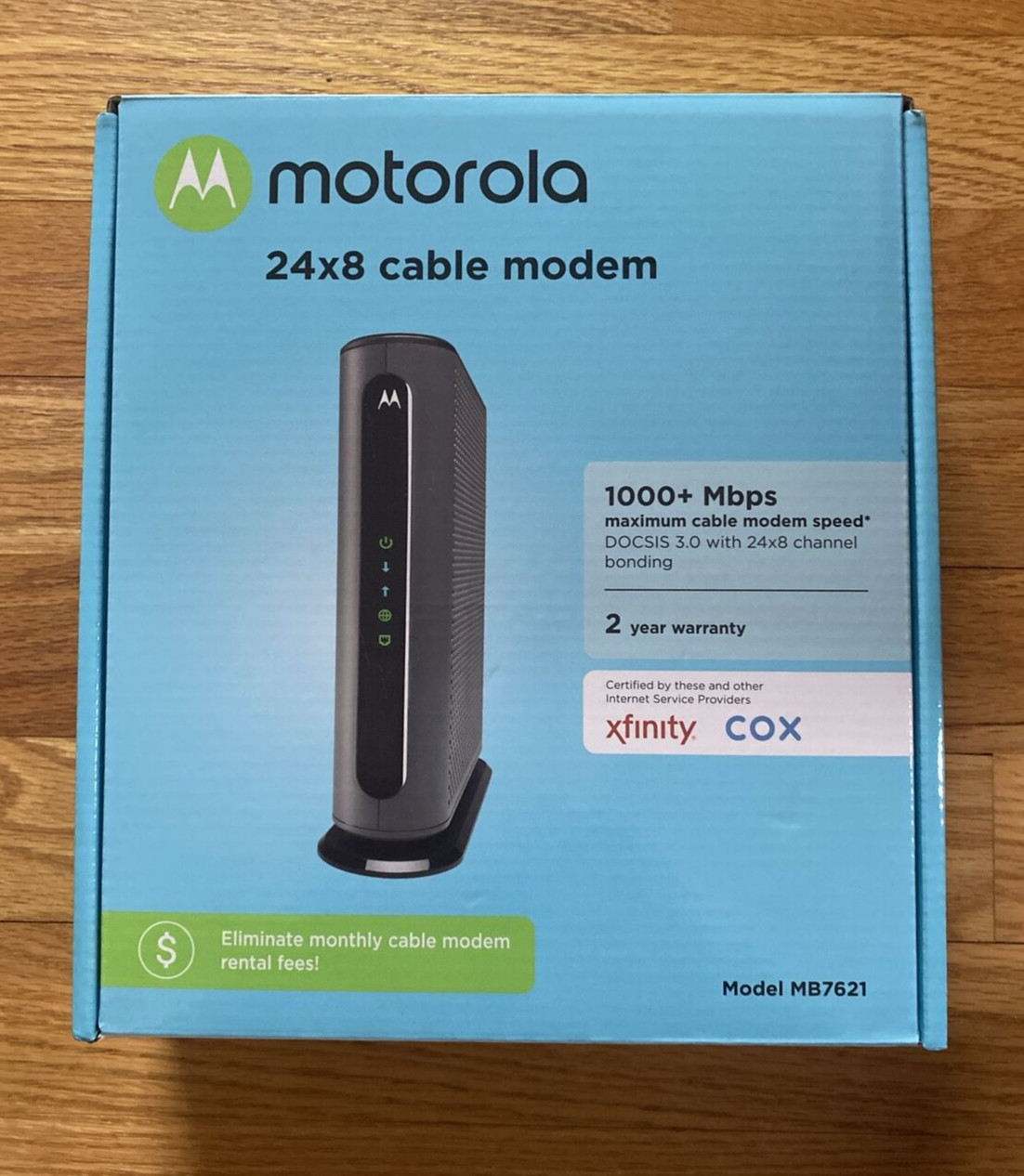 Motorola 24×8 Cable Modem MB7621-10 1000+ Mbps / Open Box