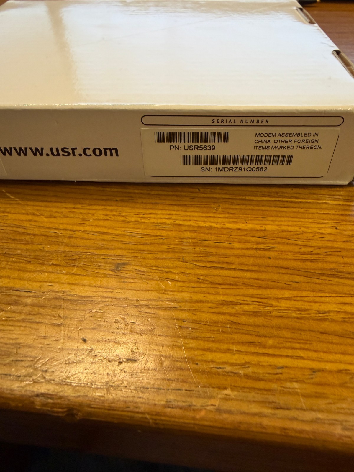 US Robotics 56K V92 USB Soft Modem USR5639 G2U