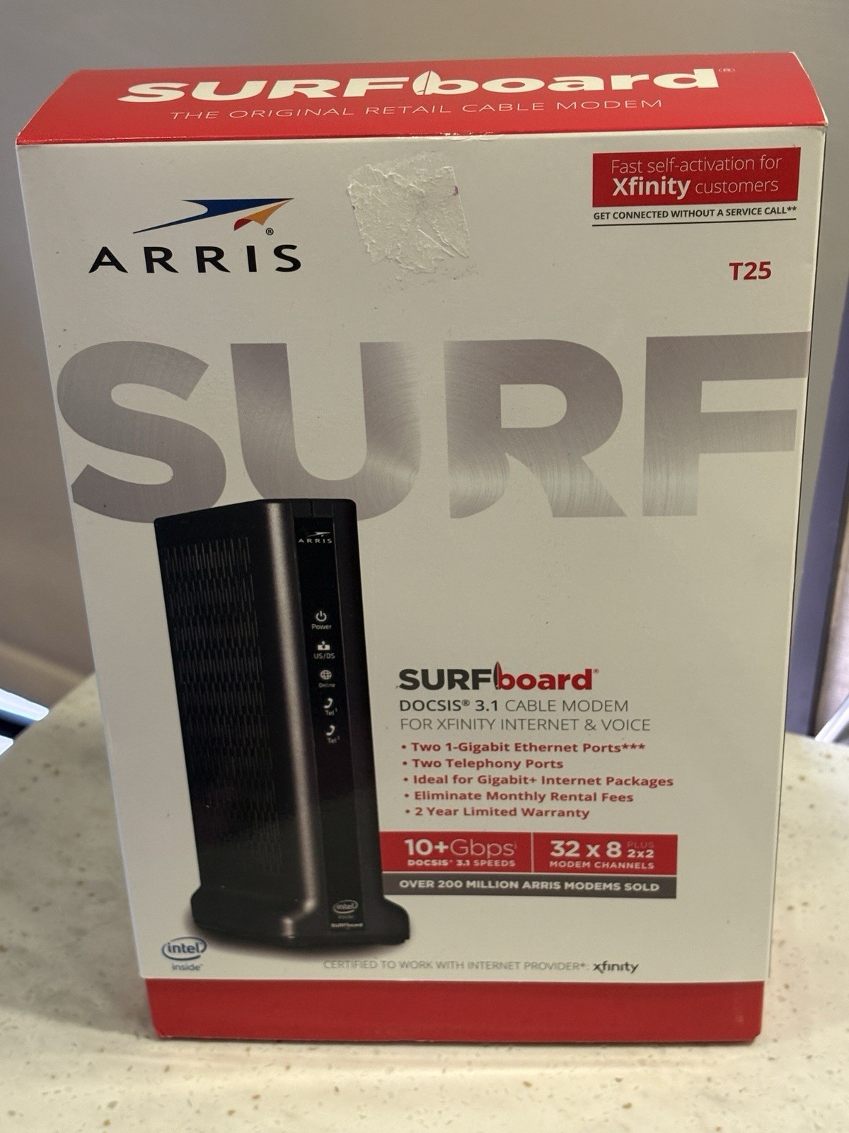 ARRIS SURFboard T25 DOCSIS 3.1 Cable Modem for Xfinity Internet & Voice Open Box