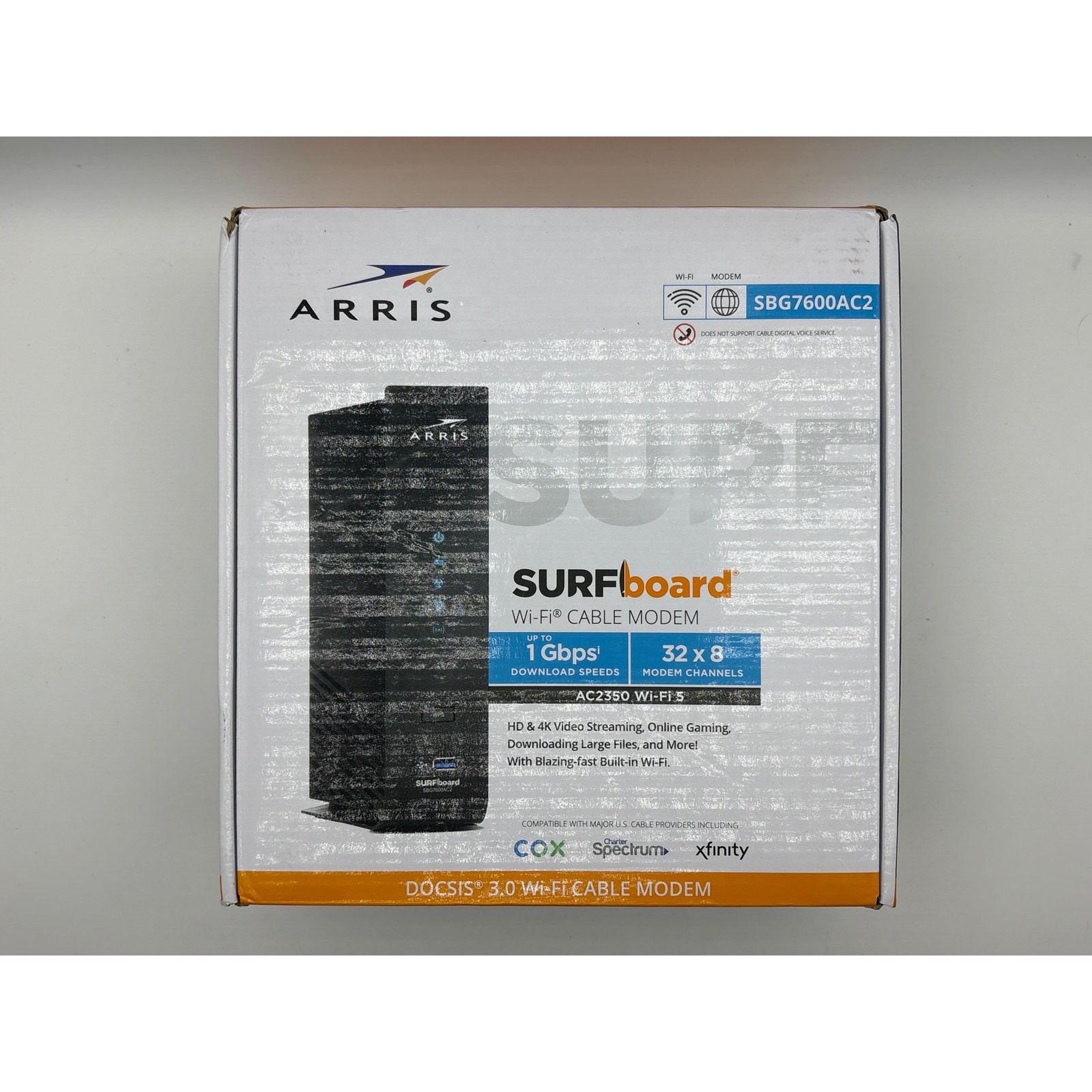 ARRIS SBG7600AC2 Cable Modem Router DOCSIS 3.0 AC2350 WiFi