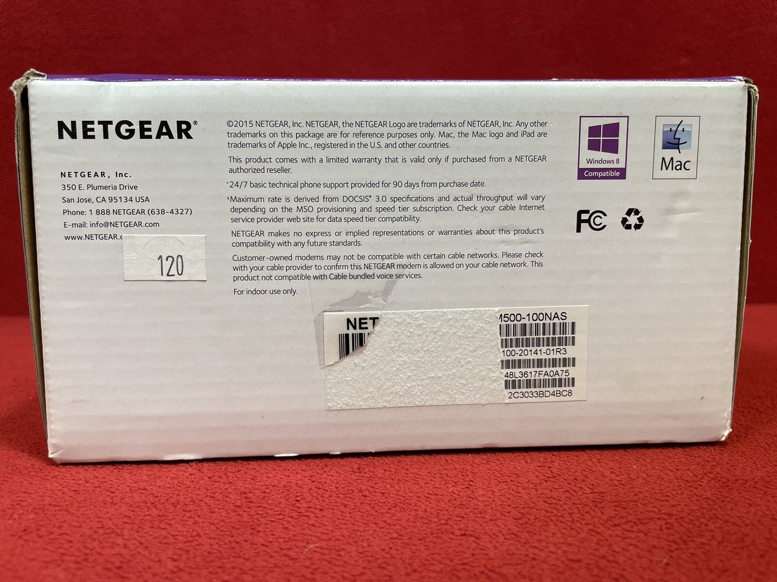 NETGEAR CM500-1AZNAS (16×4) DOCSIS 3.0 Cable Modem Max Download Speeds 680Mbps