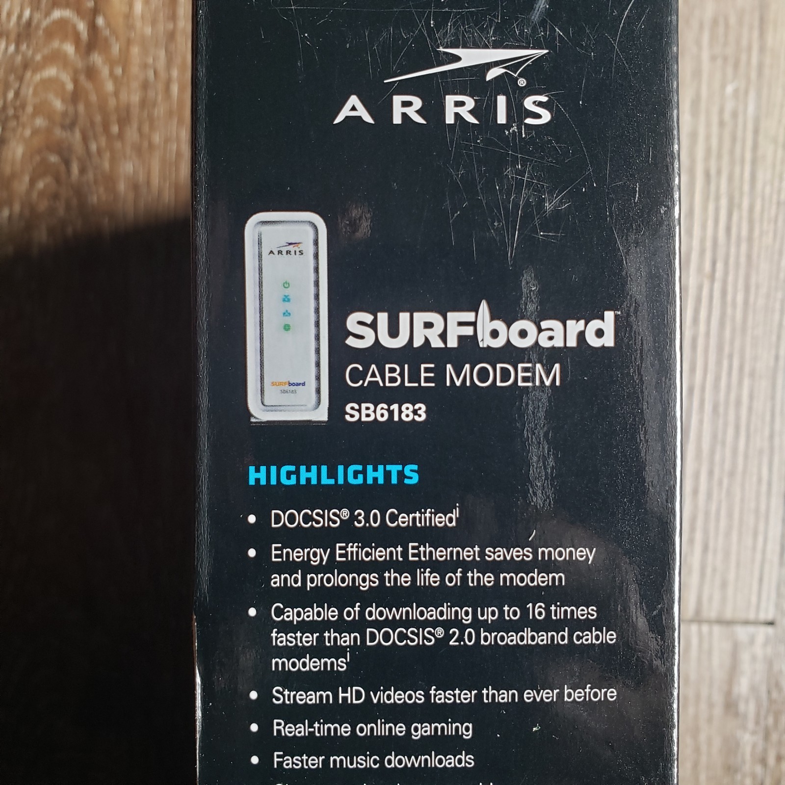 ARRIS SurfBoard SB6183 686 Mbps Cable Modem – White – Brand New