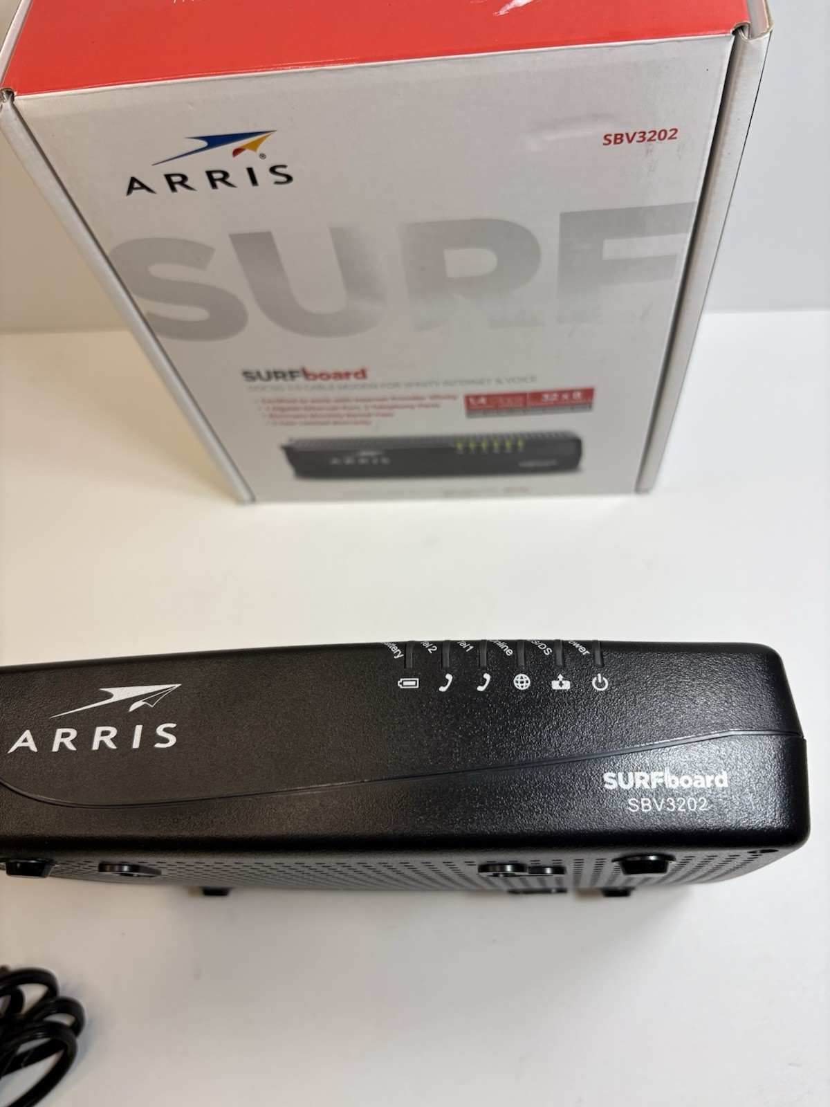 ARRIS SBV3202 Docsis 3.0 Voice Cable Modem – Black