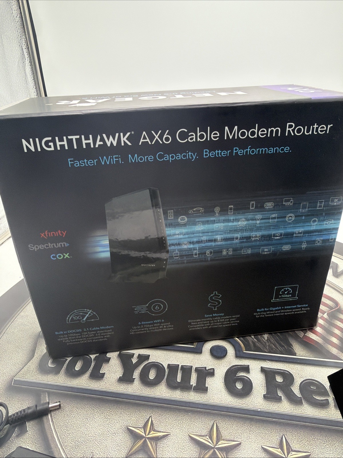NETGEAR Nighthawk DOCSIS AX2700 3.1 2.7Gbps Two-in-One Cable Modem Router…