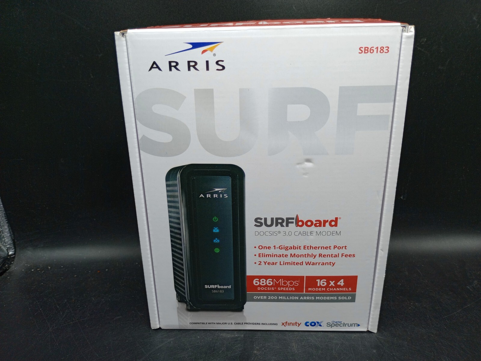 ARRIS SB6183 SURFboard DOCSIS 3.0 Cable Modem 686 Mbps 16×4 Channels