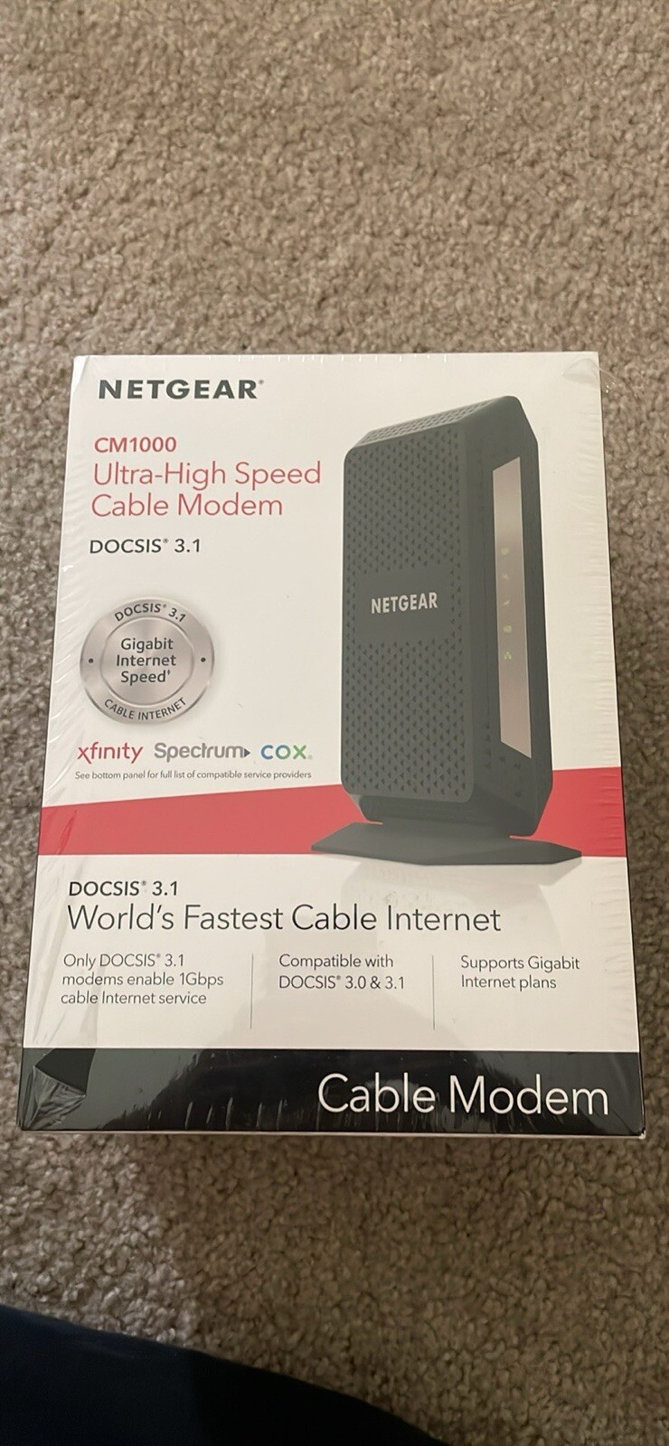 NETGEAR Ultra-High Speed Cable Modem DOCSIS® 3.1 for XFINITY CM1000