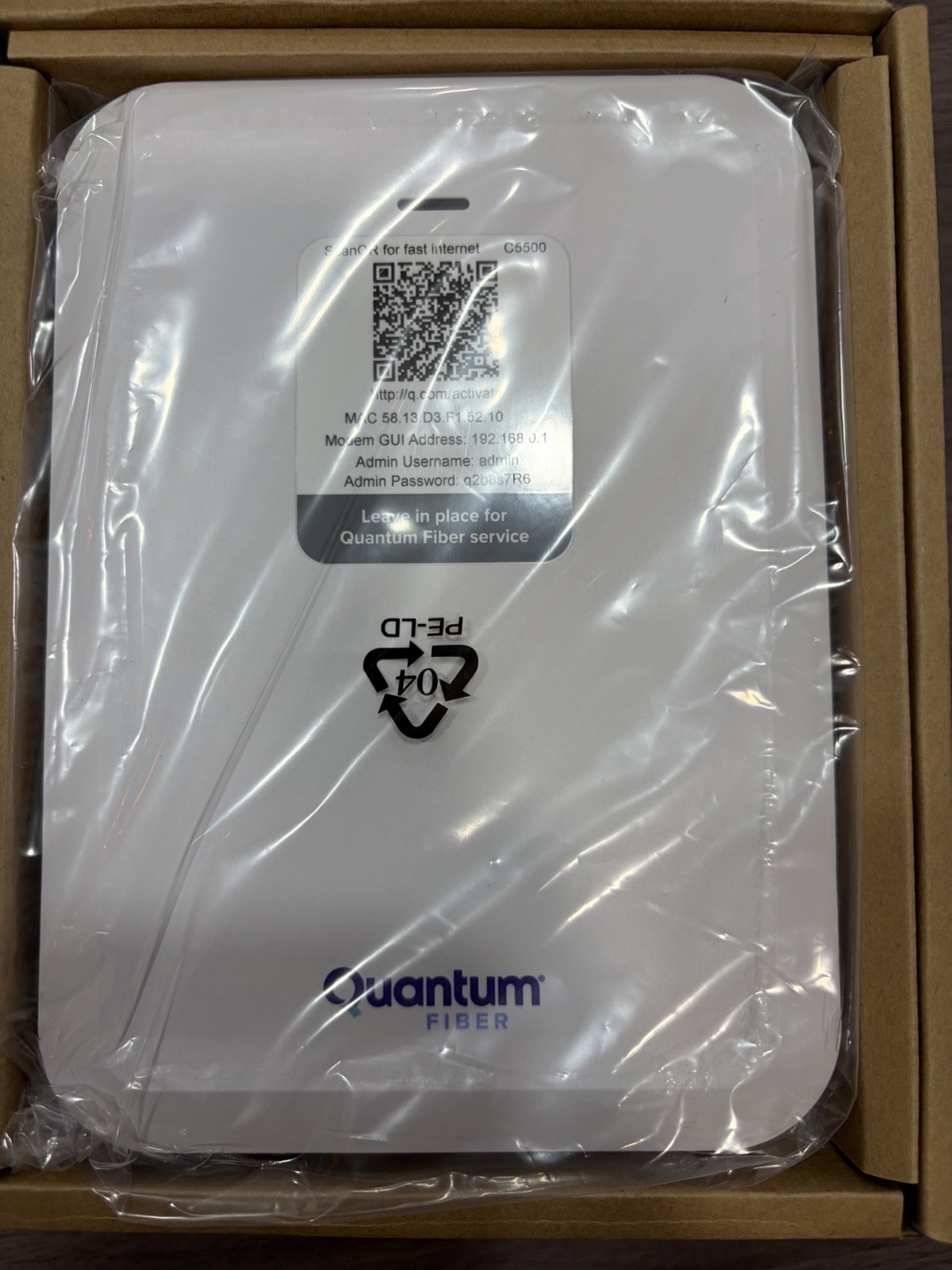 Quantum Fiber C5500XK High Performance Modem Kit with Power Cord