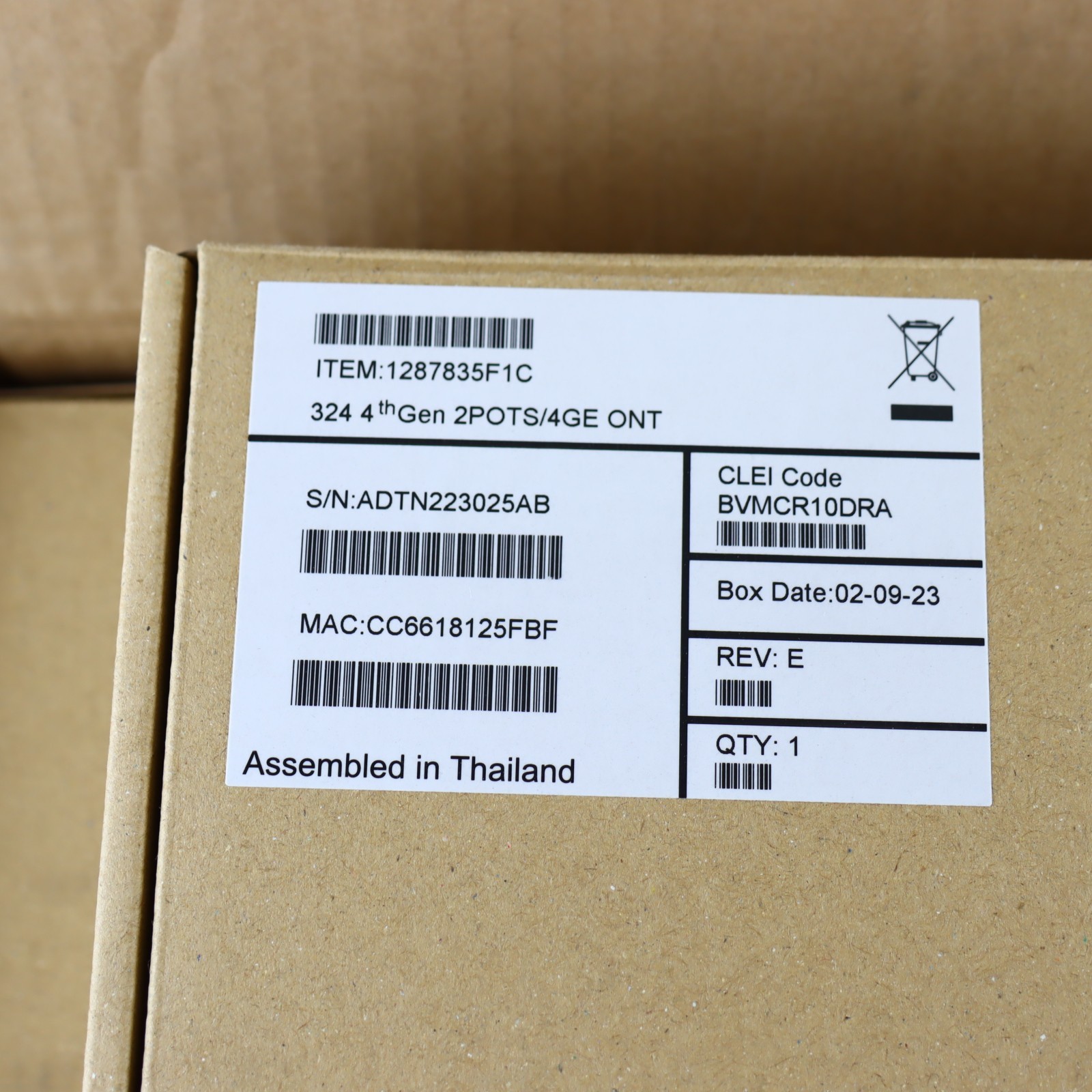 *Lot of 5* ADTRAN 1287835F1C – TA 324 2POTS/4GE Fiber ONT (4th Generation) – NEW