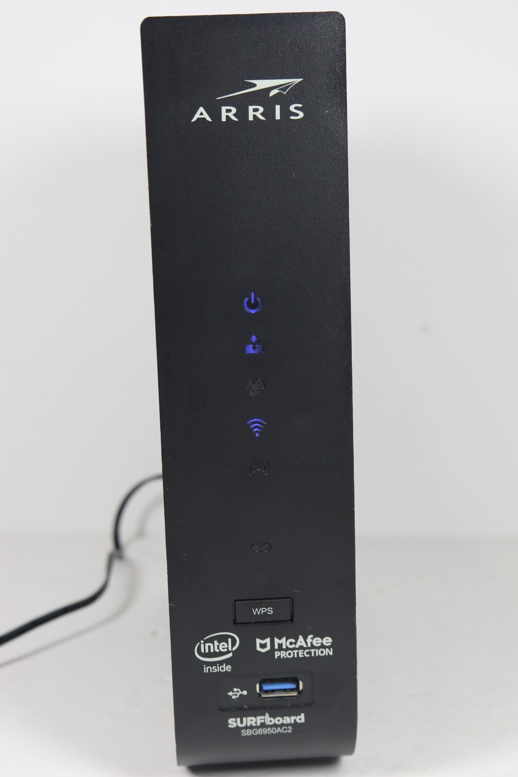 ARRIS SBG6950AC2 Cable Modem & Wi-fi Router 1900Mbps No Power Cord Turns on