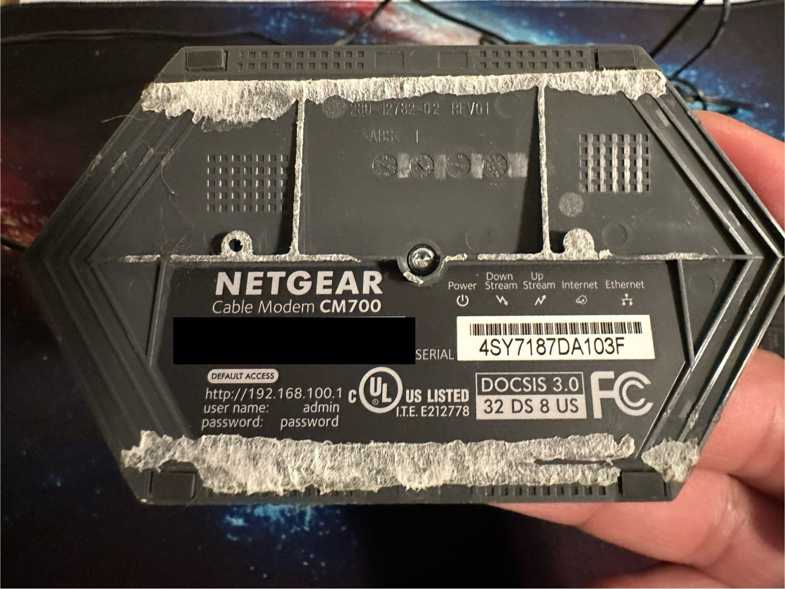 NETGEAR CM700 High-Speed Cable Modem DOCSIS 3.0 with Power Cord 32×8 Tested