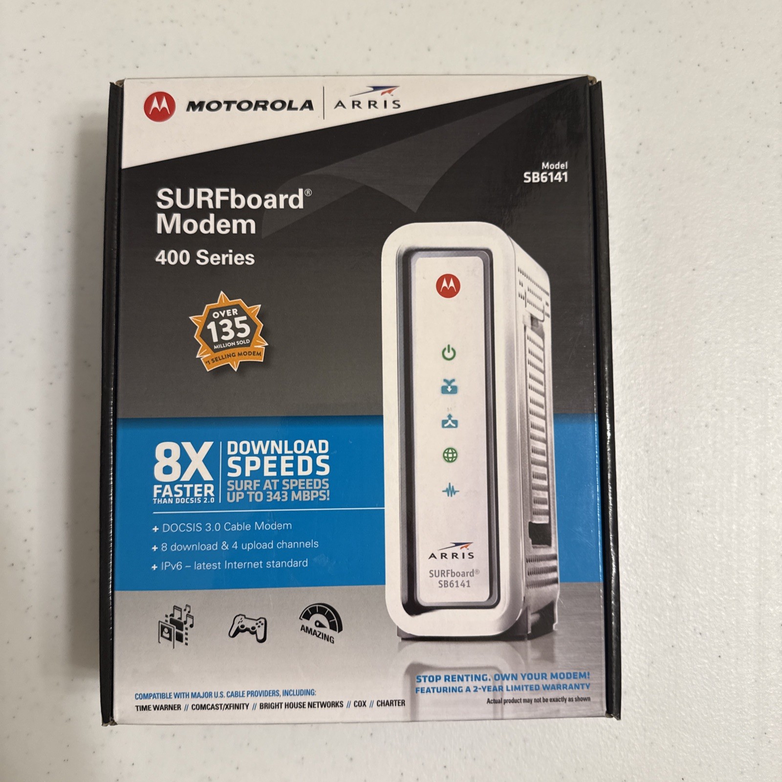 Motorola Arris SURFboard Modem 400 Series: Model SB6141, DOCSIS 3.0