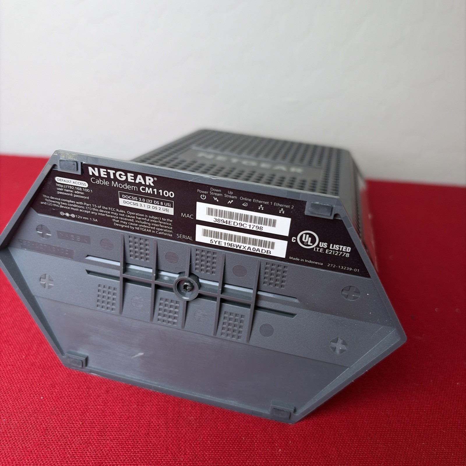 NETGEAR Nighthawk CM1100 Cable Modem DOCSIS 3.1 Multi-Gig Speed Modem