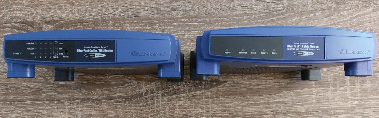 Cisco-Linksys Cable Modem and Linksys Cable / DSL Router With 4 Port Switch