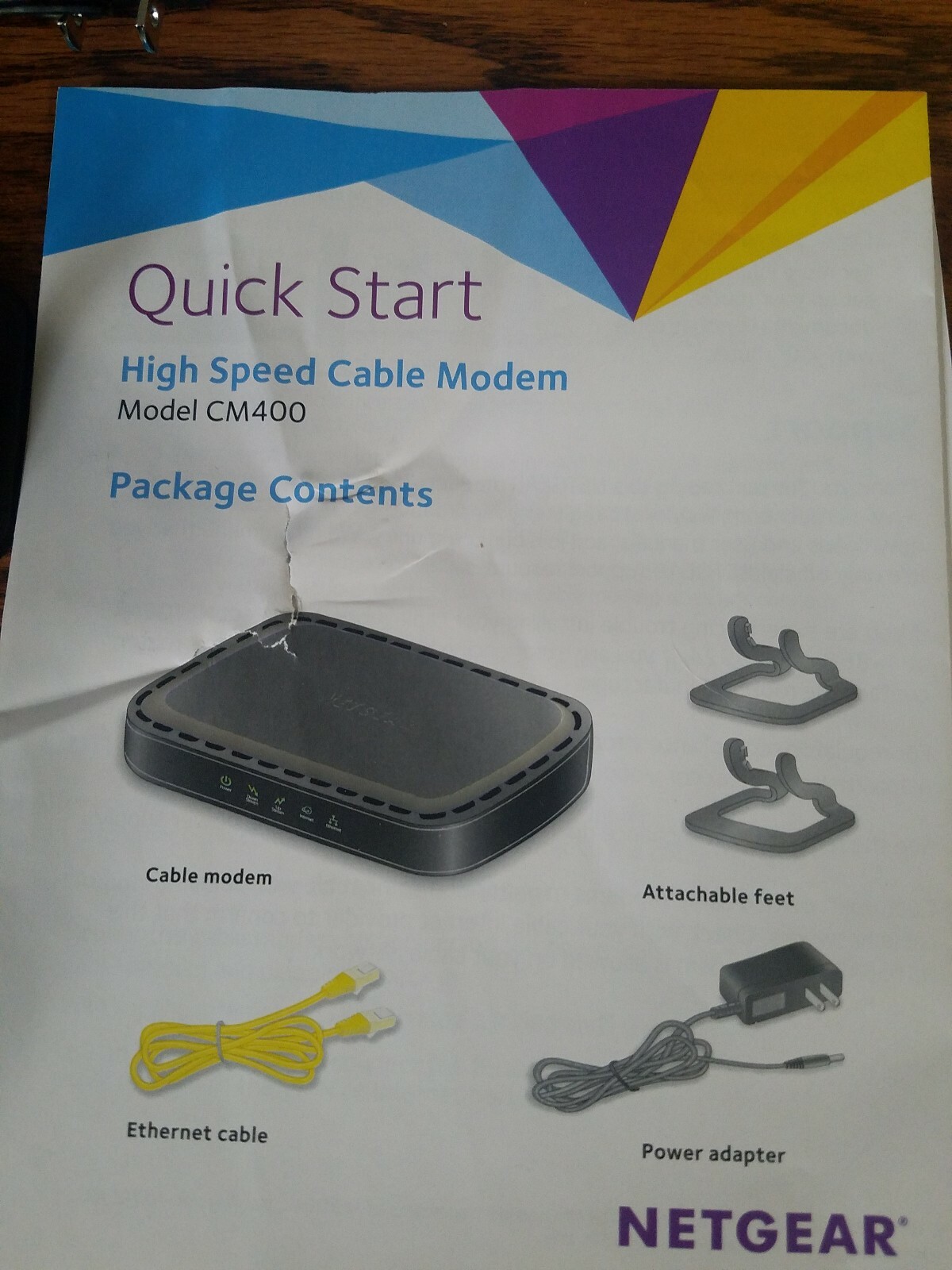Netgear Cable Modem (CM400-100NAS) DOCSIS 3.0 (340 Mbps)