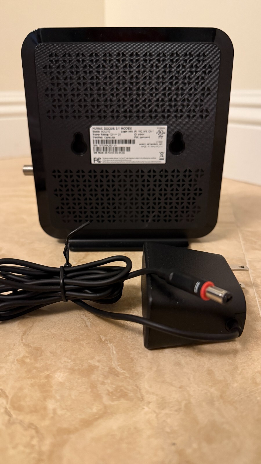 Humax DOCSIS 3.1 Cable Modem COX