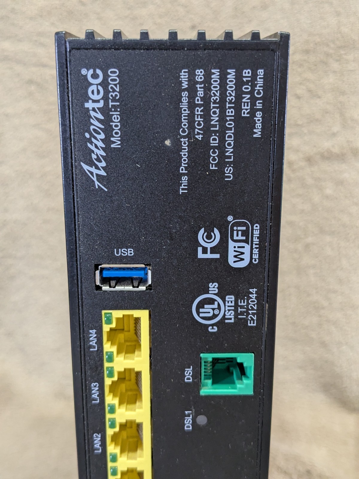 Actiontec Kinetic Windstream T3200 WiFi Modem NO CORDS