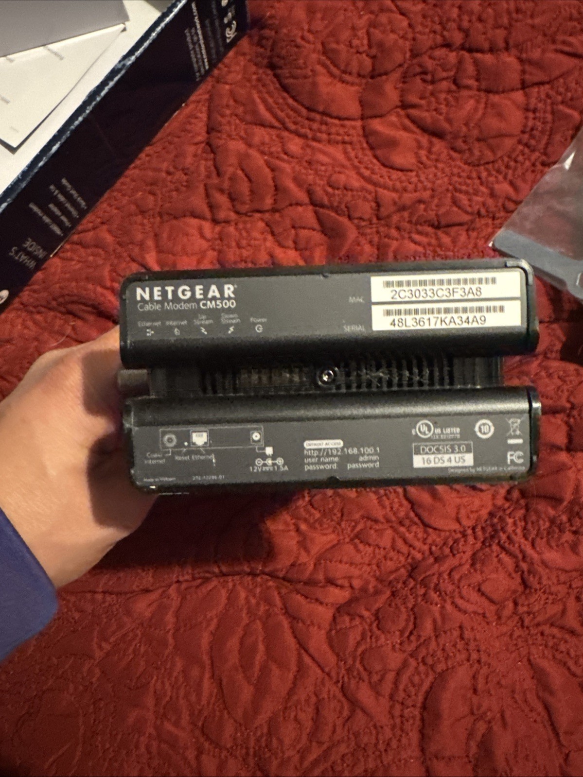 NETGEAR CM500 Cable Modem