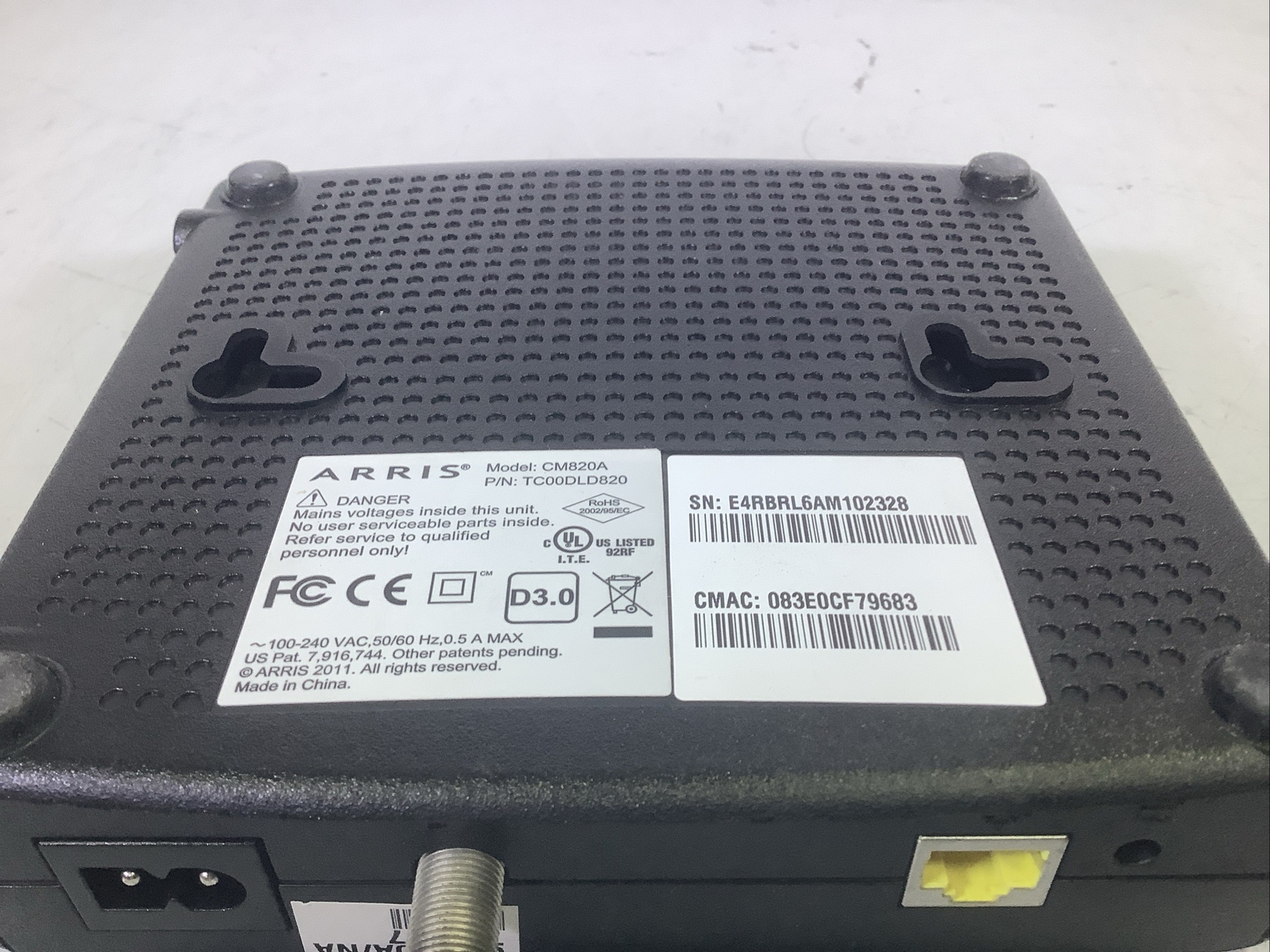 Arris CM820A DOCSIS 3.0 Cable Modem – NG C4C