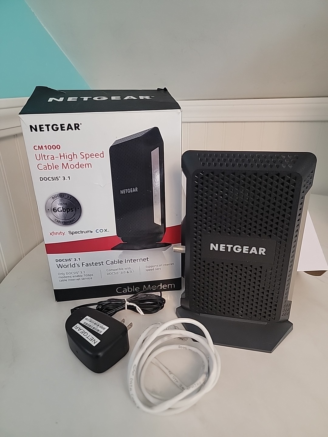 NETGEAR M/CM1000/ DOCSIS 3.1 Ultra High speed Cable Modem/SEE DESCRIPTION