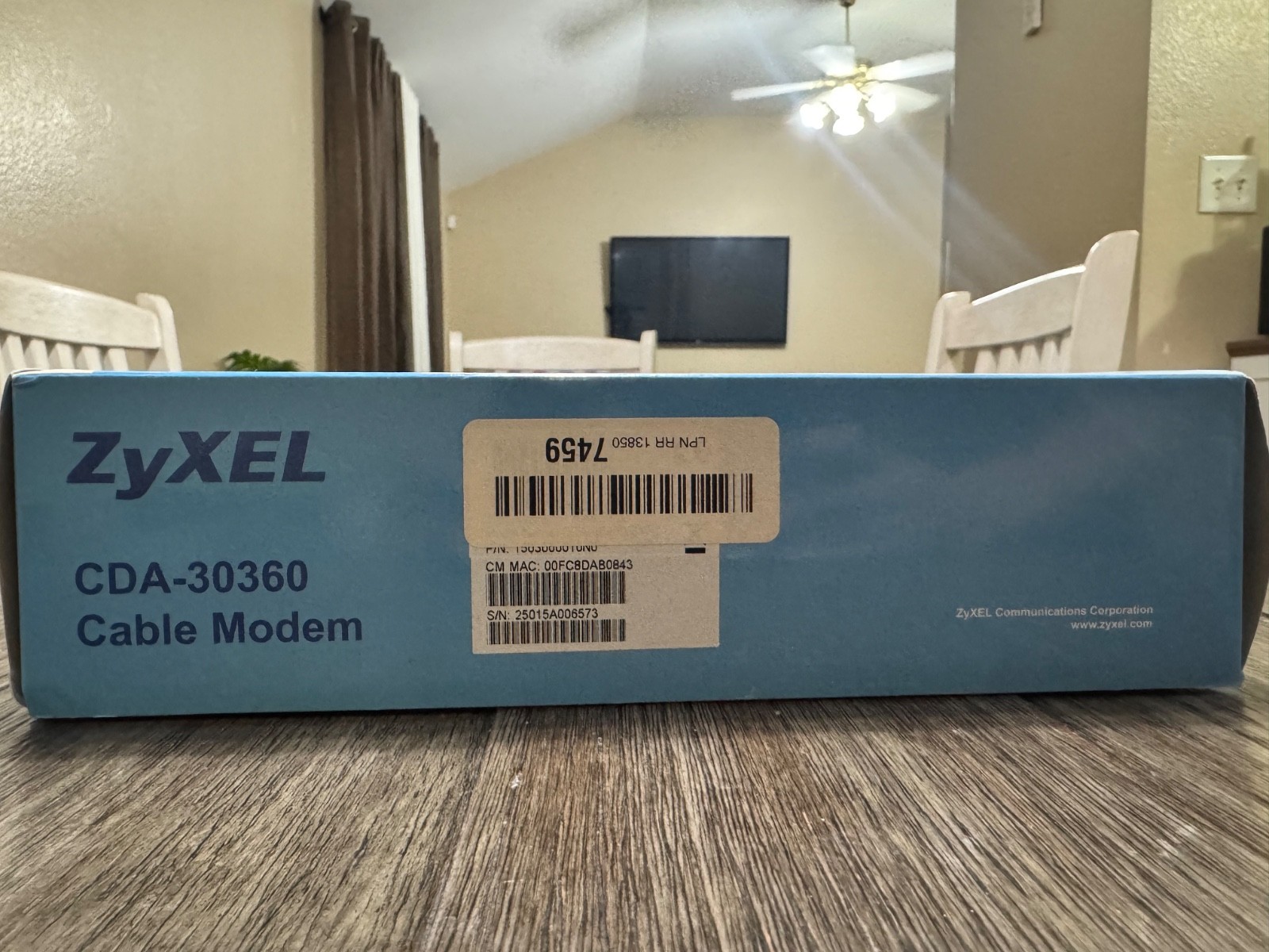 ZyXEL Powered by Hitron Cable Modem DOCSIS 3.0 IPv4 and IPv6 Compatible