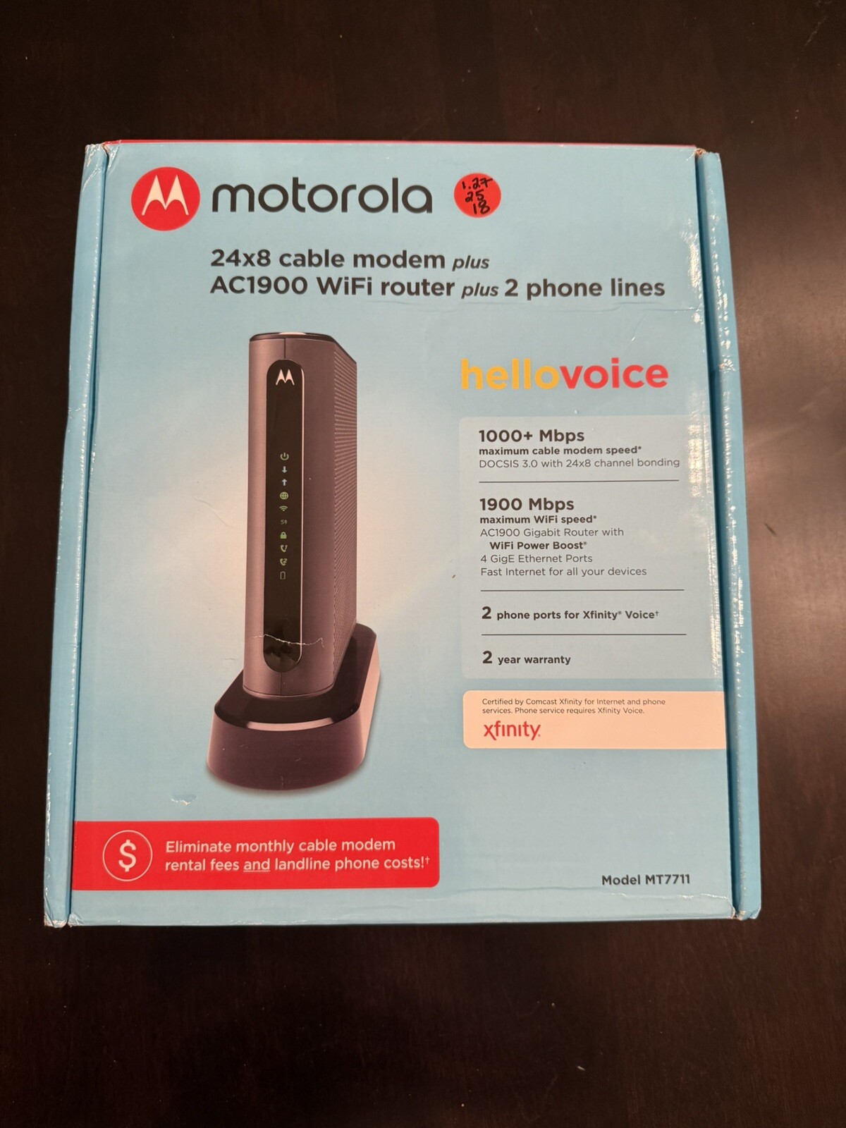 Motorola MT7711 Cable Modem Plus Router Open As Is See Photos