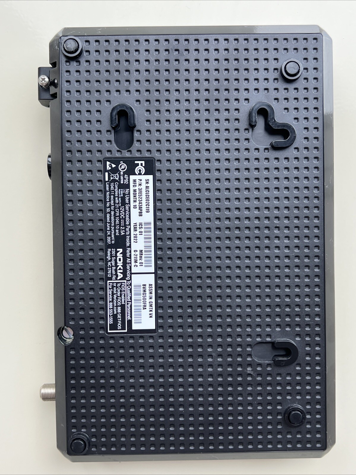 Verizon FIOS Optical Network Terminal G-211M-C Modem & Power Supply