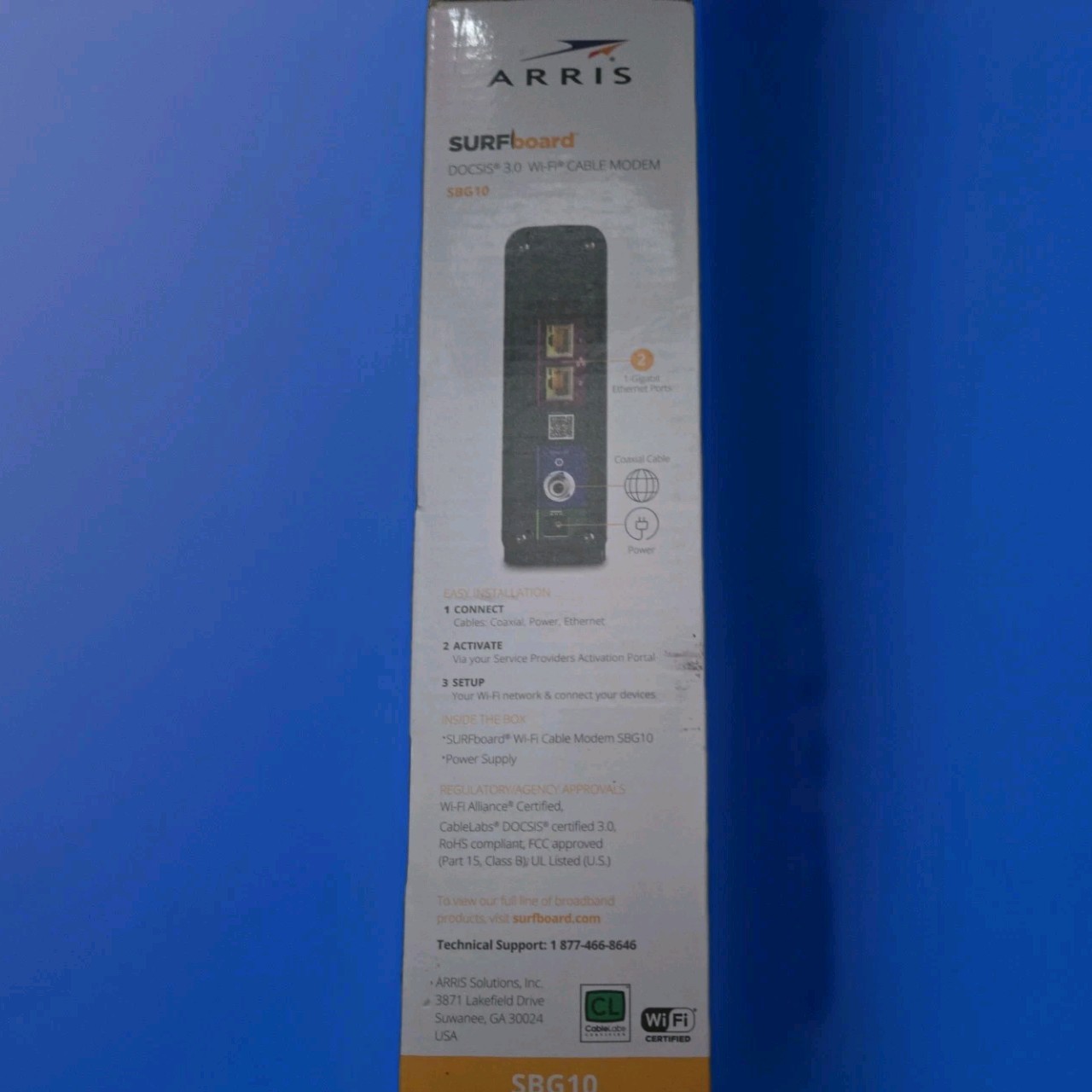 ARRIS SBG10 SURFboard AC1600 Dual-Band Cable Modem Router – Black