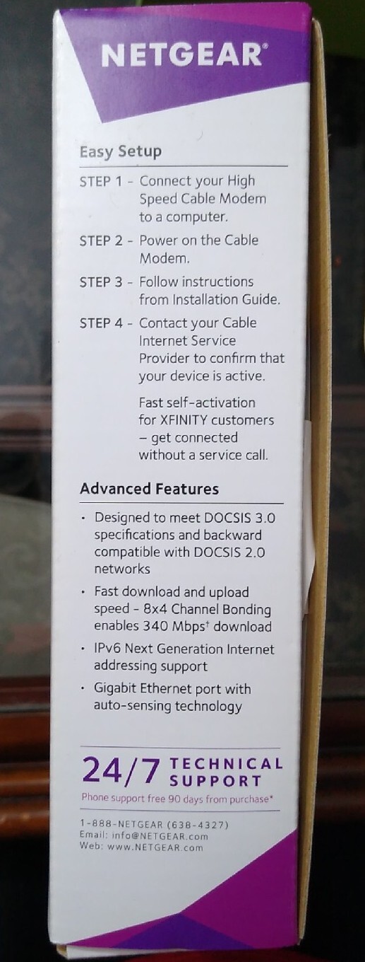 Netgear DOCSIS 30 (CM400-100NAS) 340 Mbps