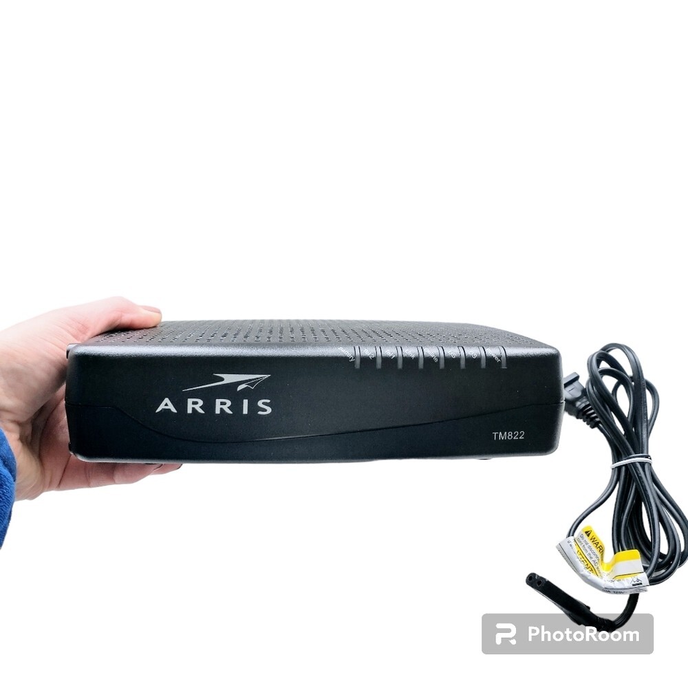 Arris TM822G Cable Modem Plus Voice/Telephone Over Cable Box – Battery Backup