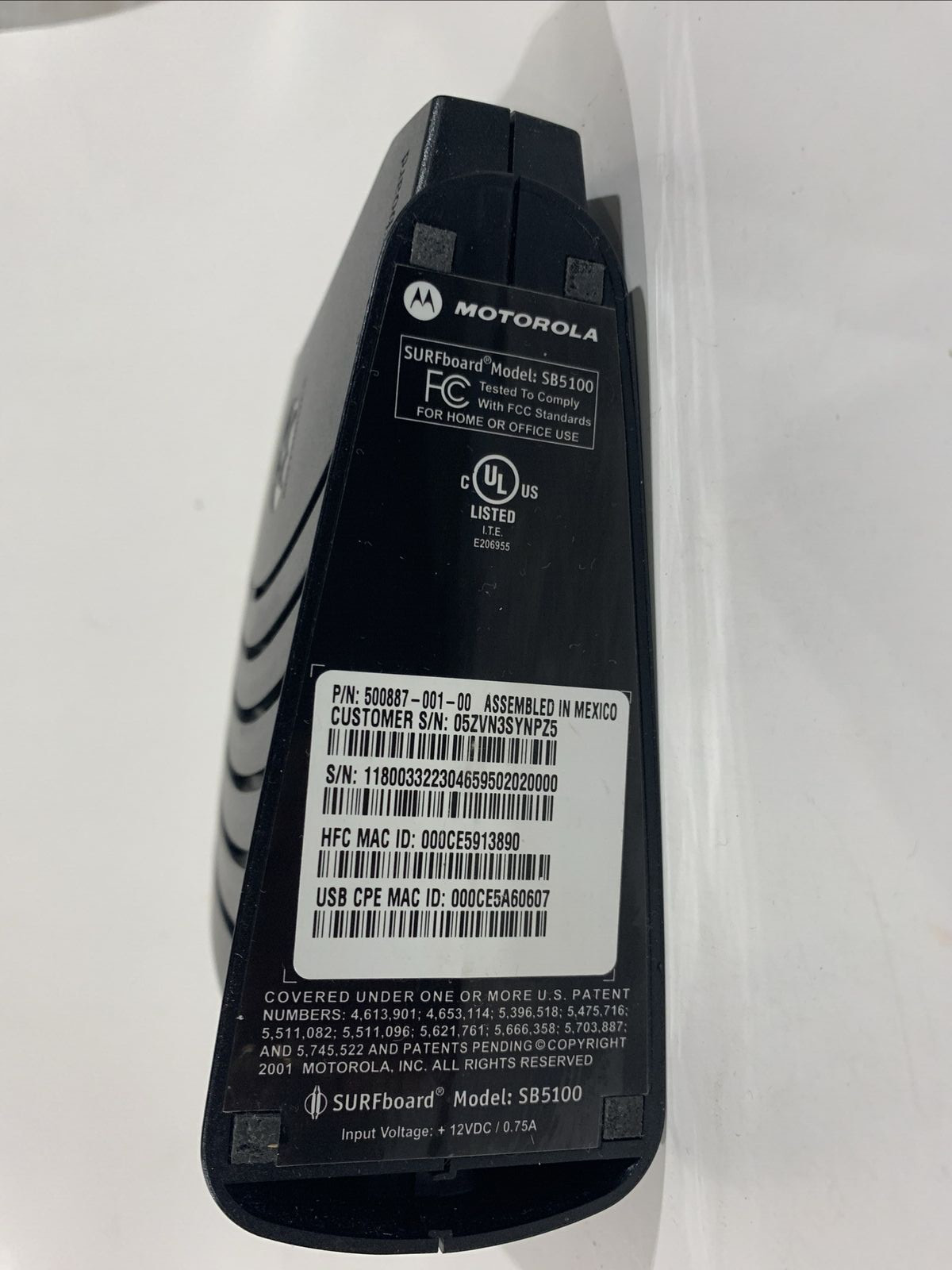 Motorola SURFboard SB5100 Cable Modem 500887