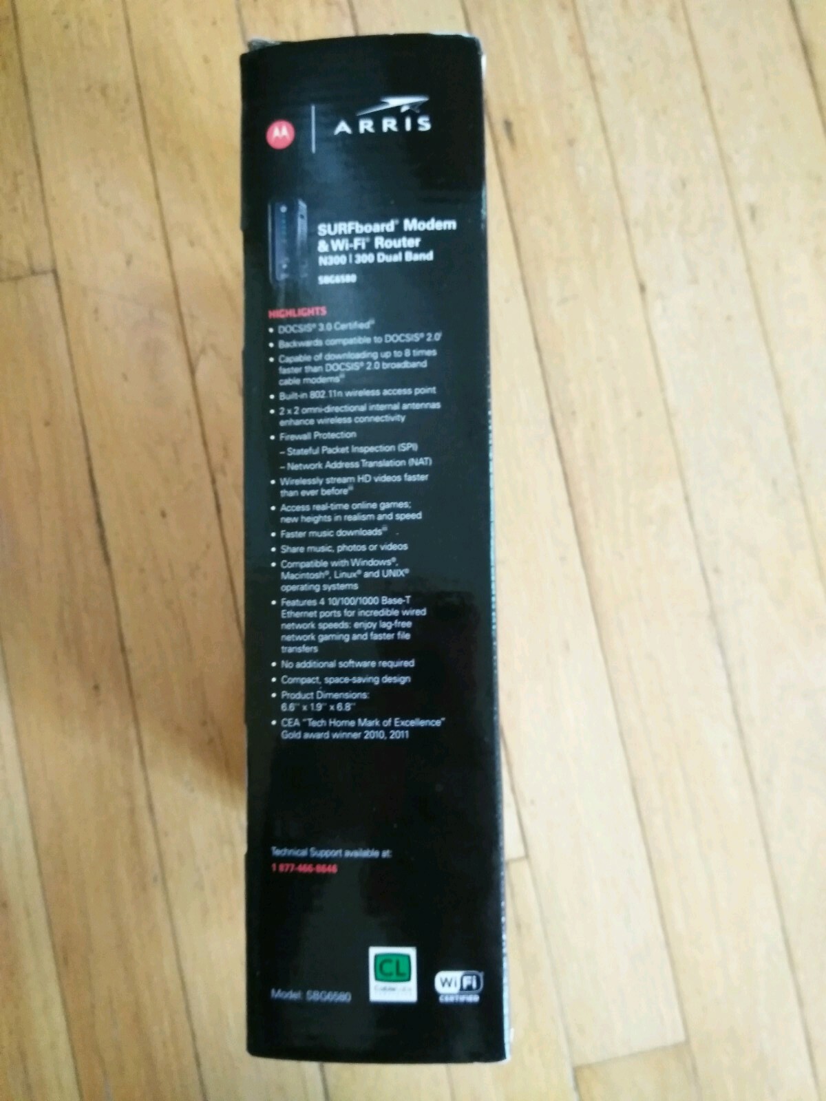 ARRIS SURFboard SBG6580 DOCSIS 3.0Cable Modem/Wi-Fi N3002.4Ghz+N300 Dual Band