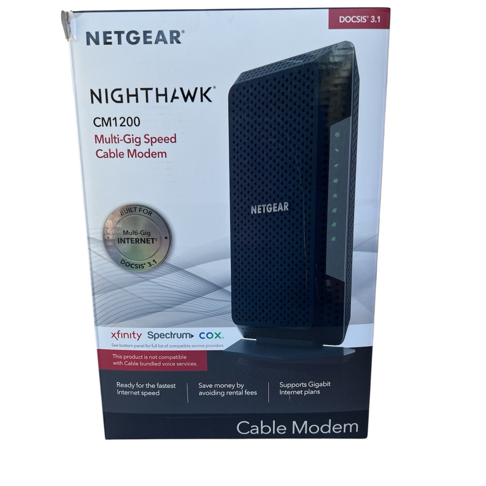NETGEAR Nighthawk CM1200-100NAS DOCSIS 3.1 Cable Modem