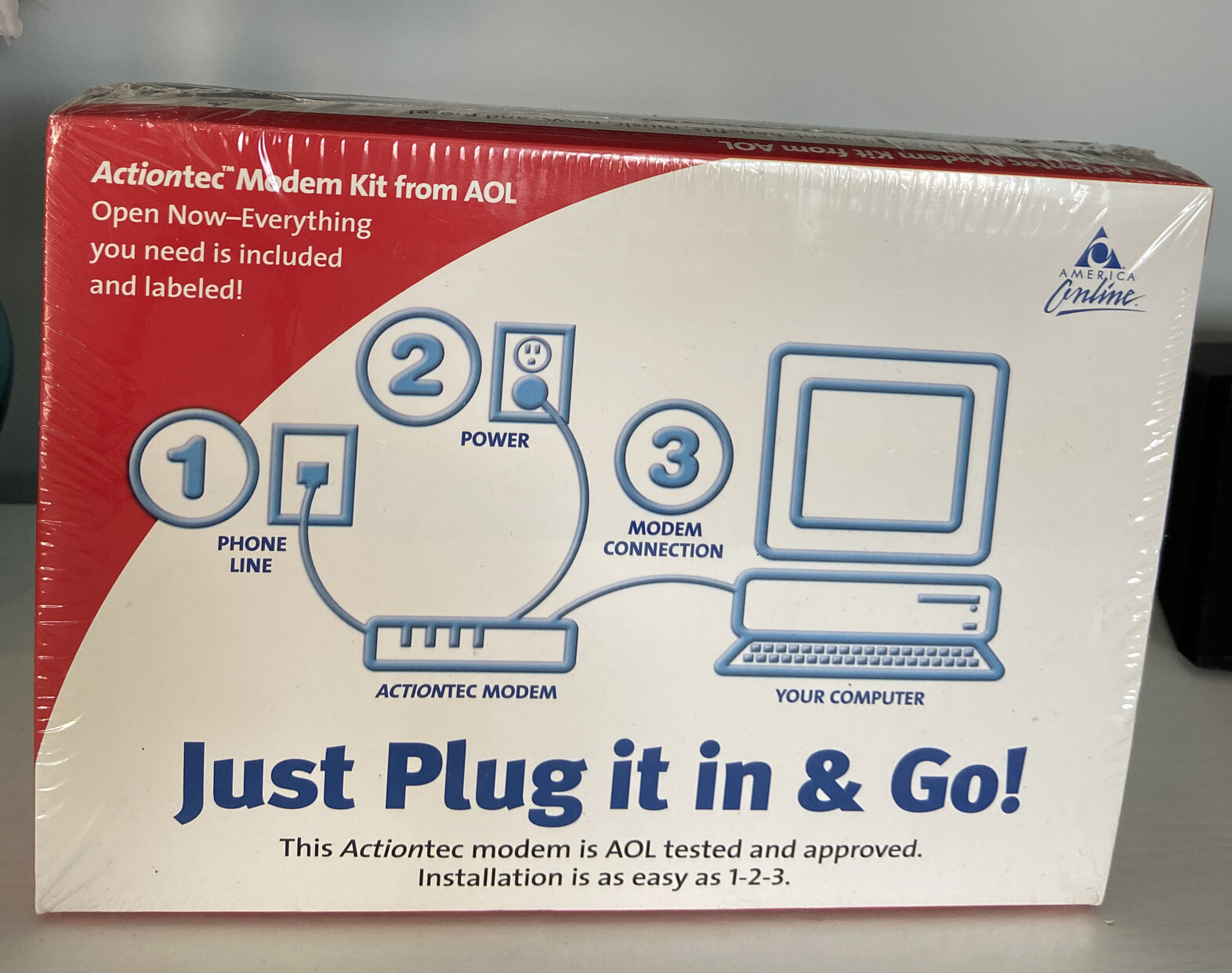 NEW & Sealed Actiontec Modem Kit from AOL EX56012-04 Item #14273 Online Internet