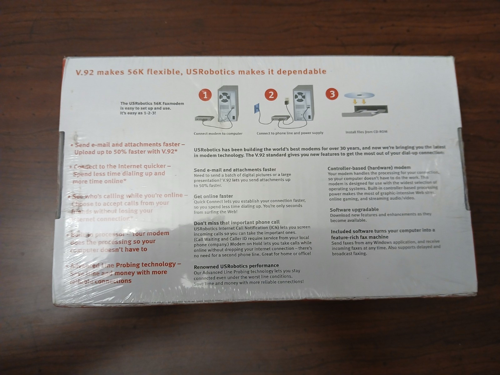 USRobotics USR5686E 56k V.92 & V.90 ITU Standard tech FaxModem New in Box 5686E