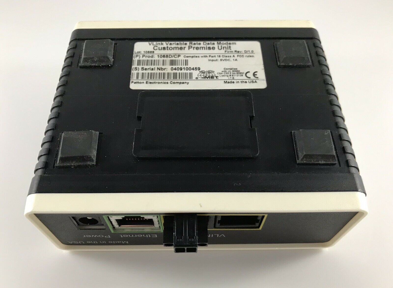 Patton VLink Variable Rate Data Modem 1068D/CP Customer Premise Unit