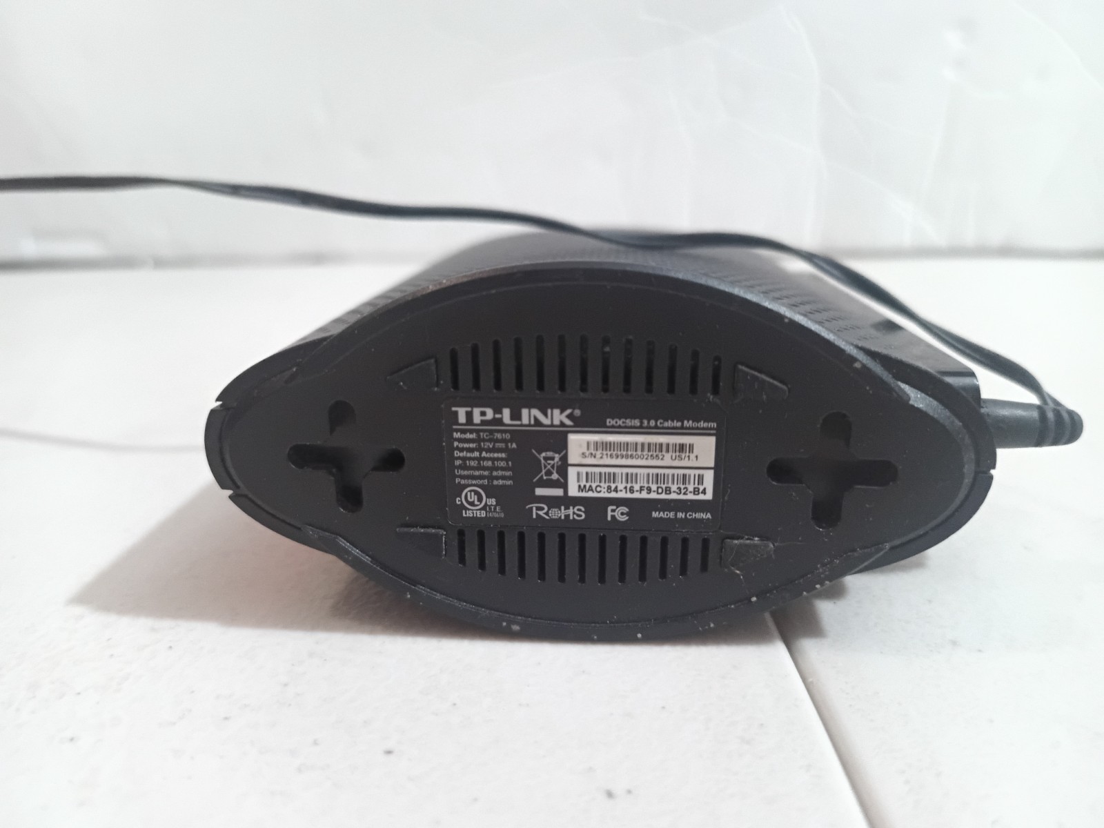 TP-LINK TC-7610 DOCSIS 3.0 Cable Modem