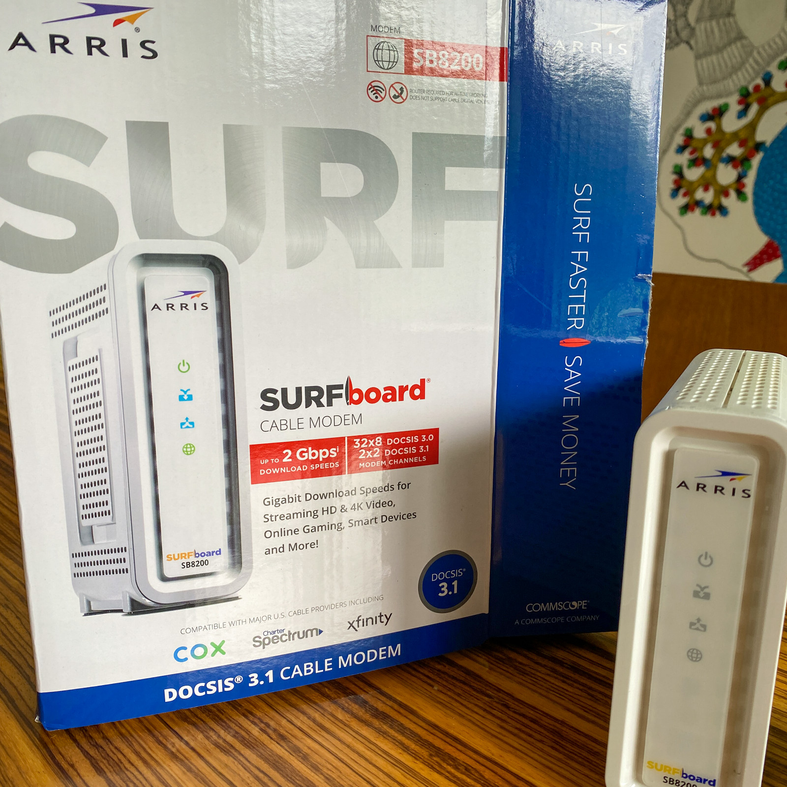 ARRIS SURFboard SB8200 DOCSIS 3.1 10 Gbps Cable Modem – FREE SHIPPING