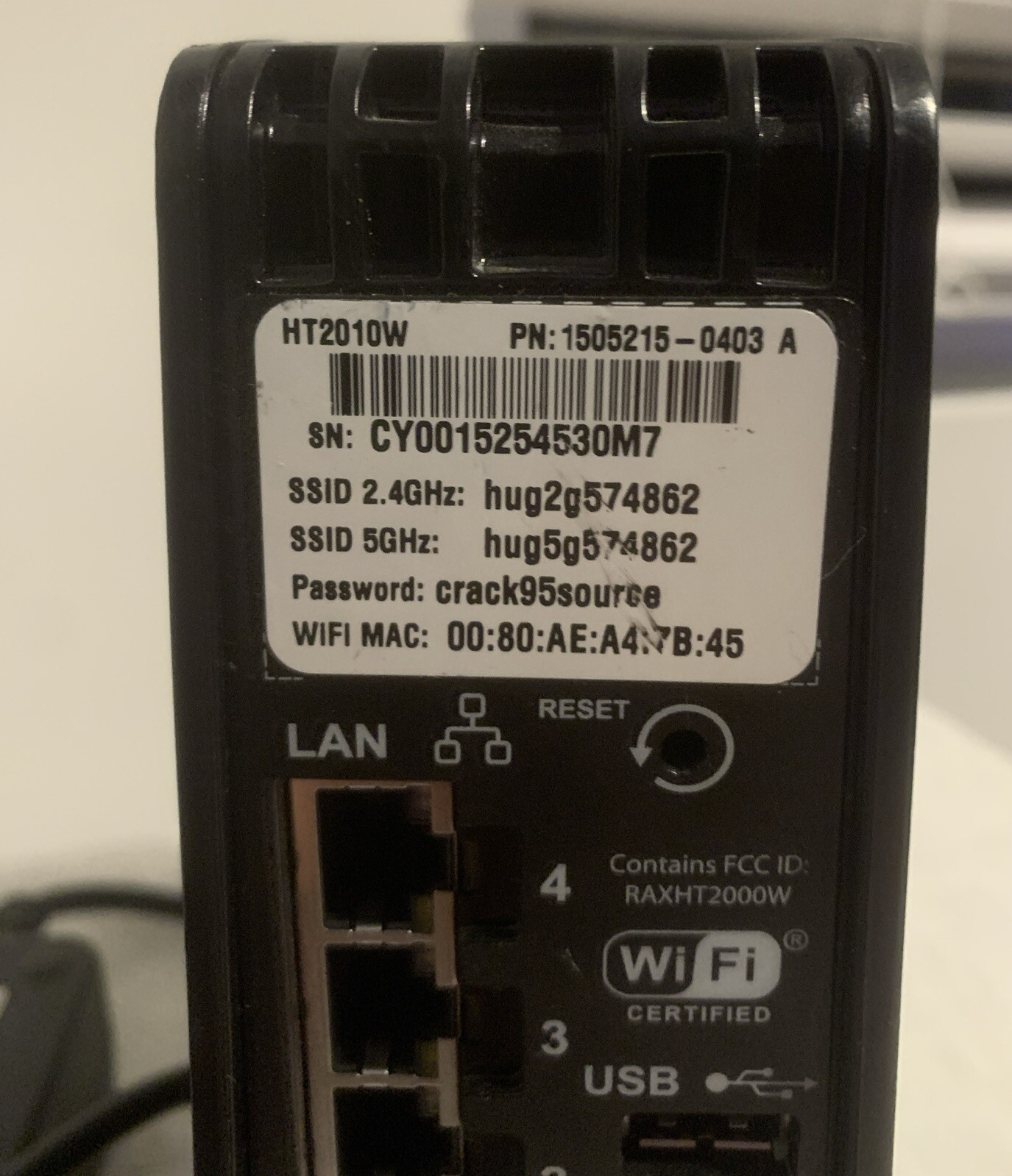 HughesNet HT2010W Satellite Internet Modem With Power Supply 1505215-0403