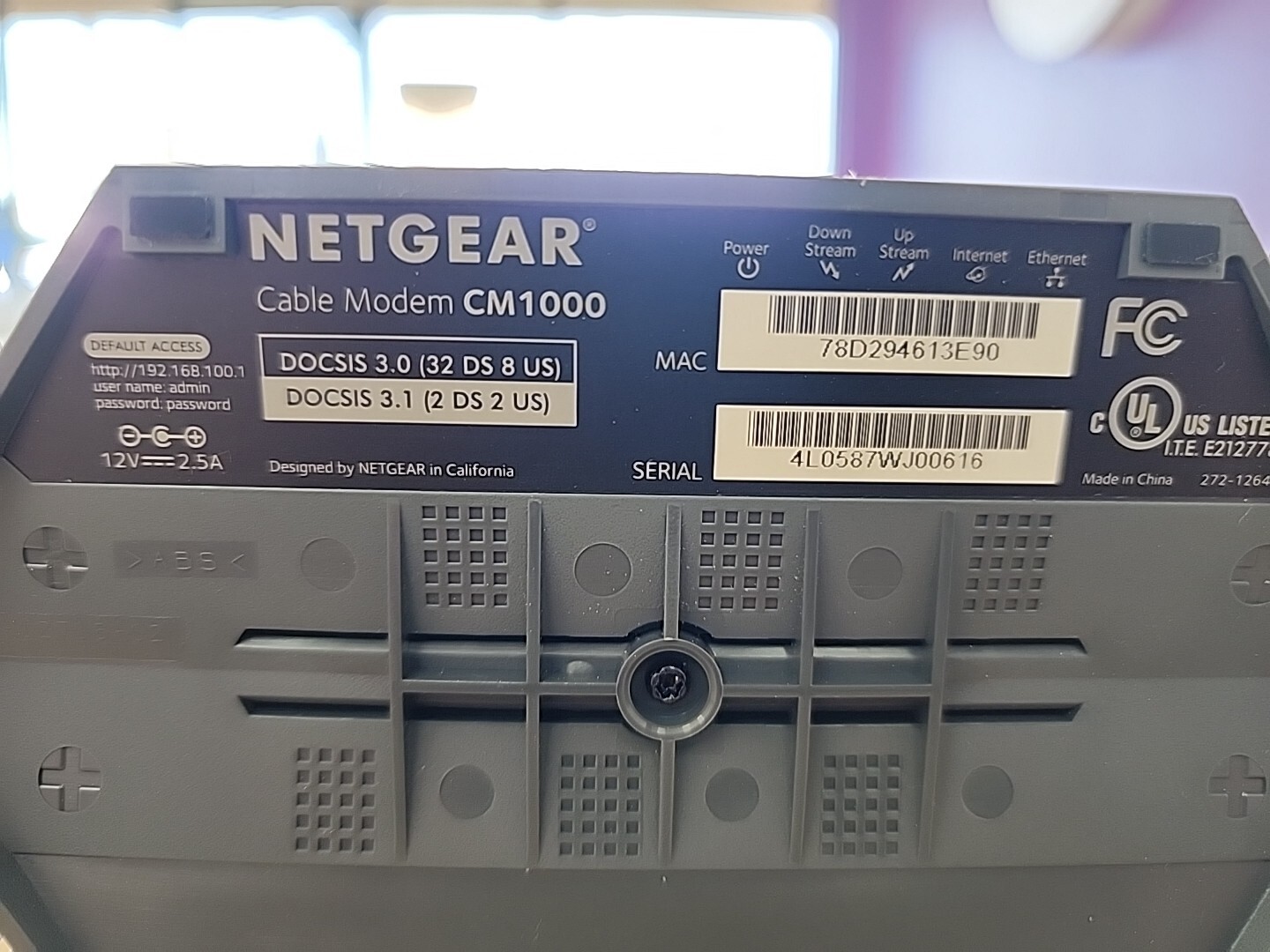 NETGEAR CM1000-100NAR Nighthawk CM1000 DOCSIS 3.0 Multi-Gig Cable Modem, Black