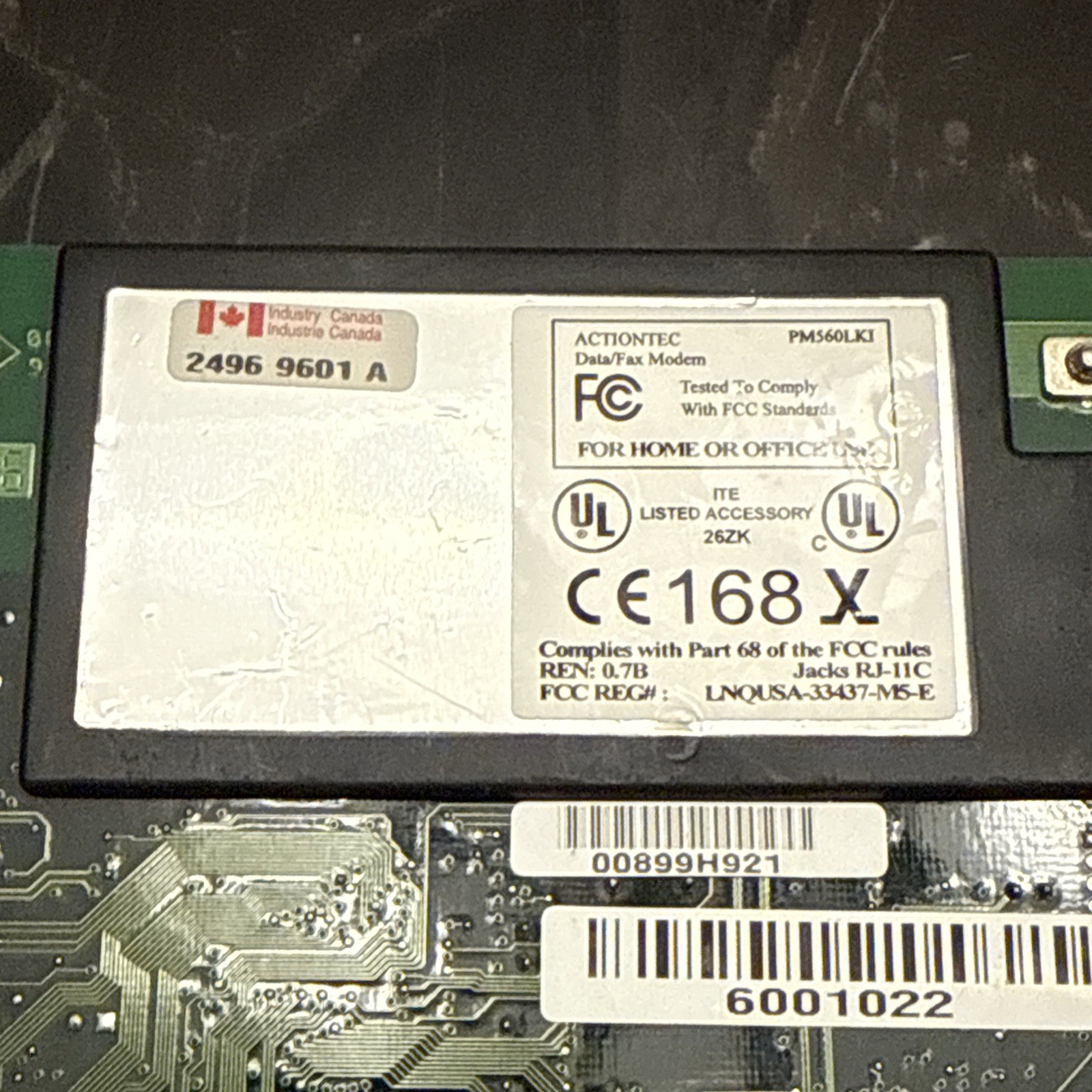 IBM TELEPERMIT 56K V.90 PCI DATA FAX MOD PTC 211/99/038 33L4618 33L4582 33L4619