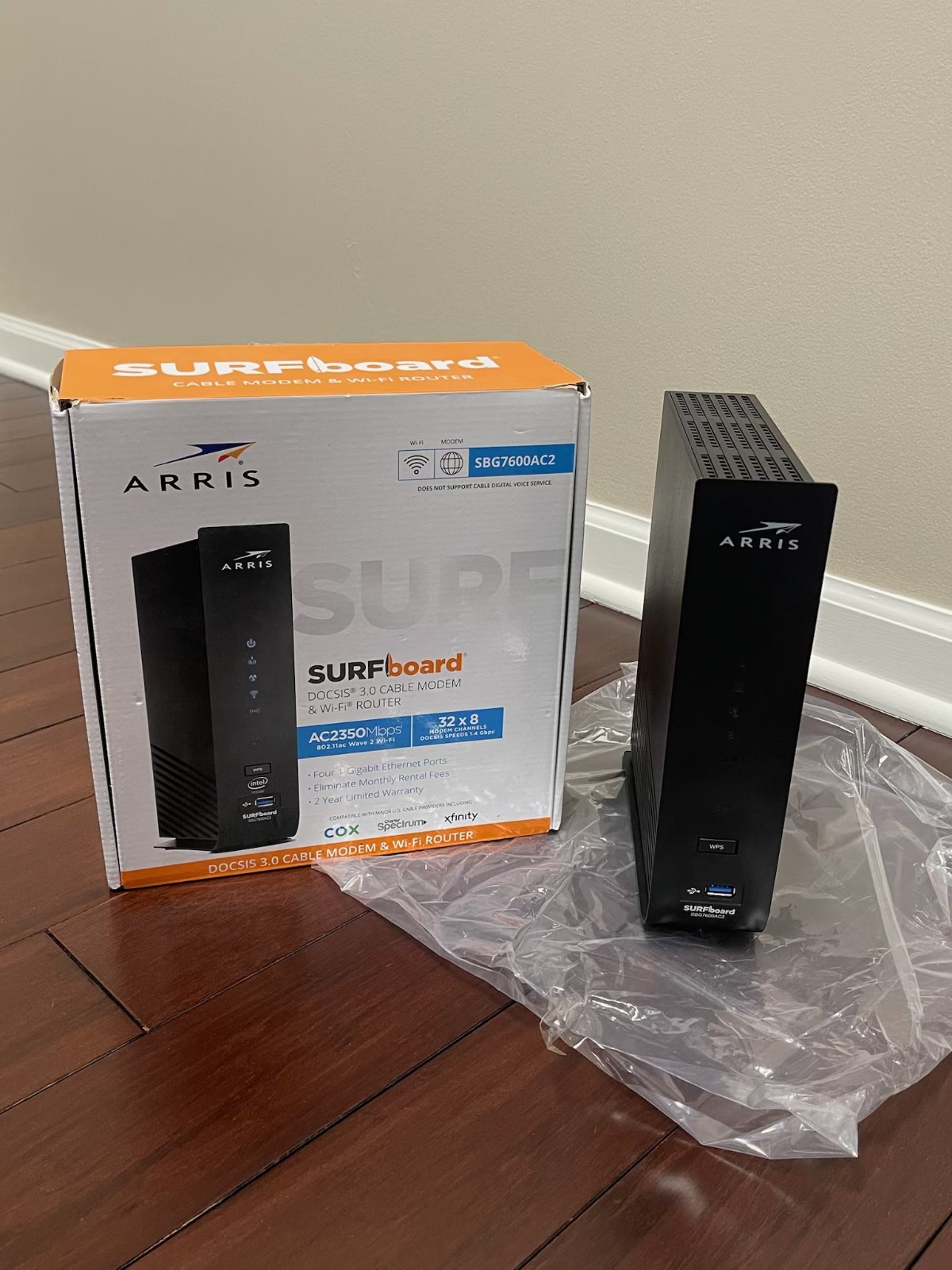 ARRIS SURFboard SBG7600AC2 Cable Modem Router AC2350 WiFi DOCSIS 3.0 OPEN BOX