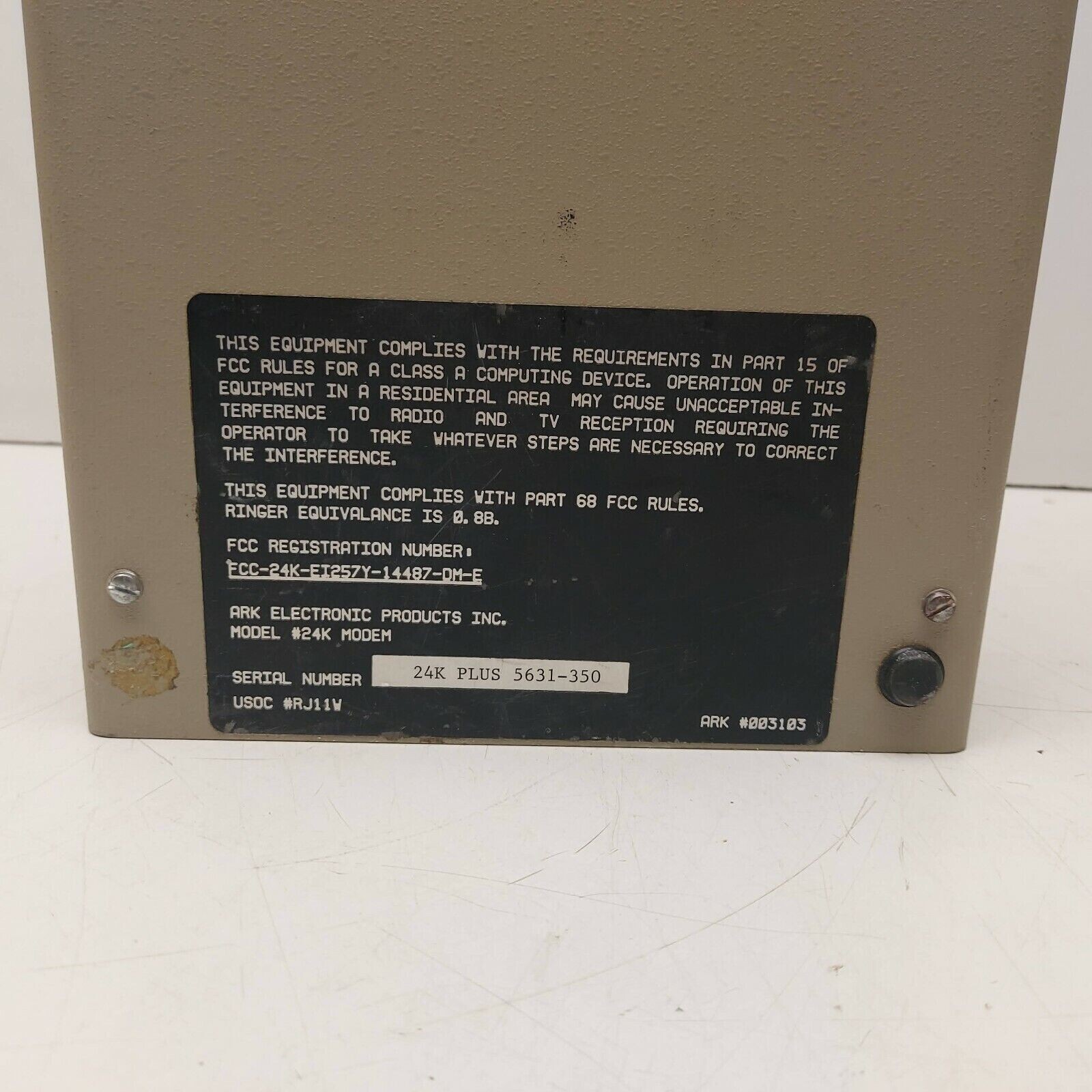 Paradyne FDX-2400 Plus 24K External Modem