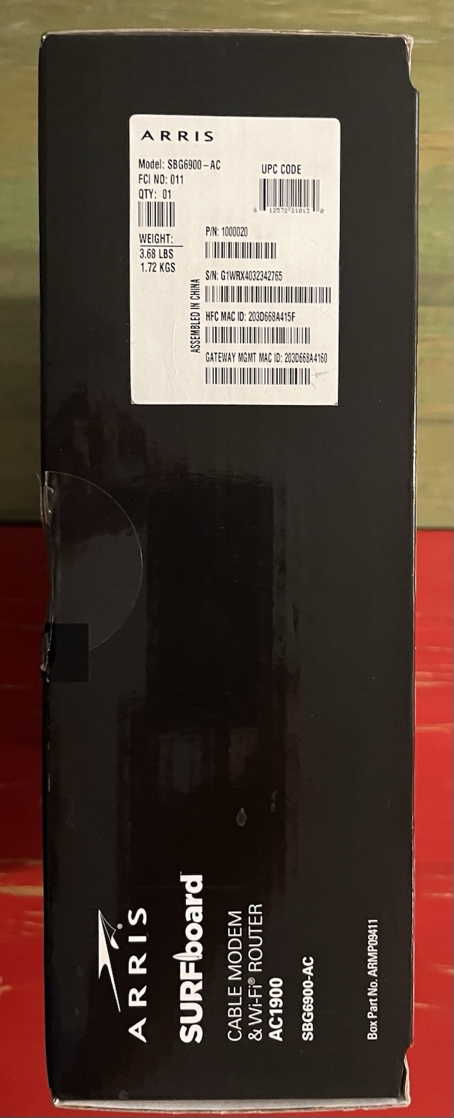 ARRIS SURFboard SBG6900 Cable Modem/ Wi-Fi Router Combo-Perfect!–Complete in Box