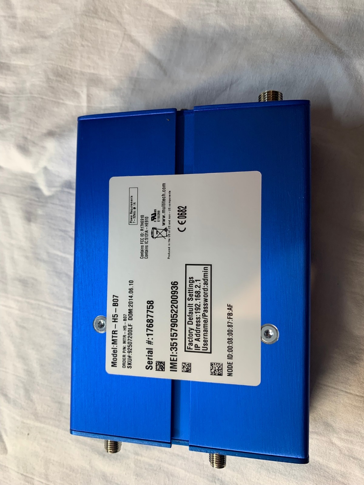 MultiTech MultiConnect Cell MTR-H5-B07 Cellular Modem