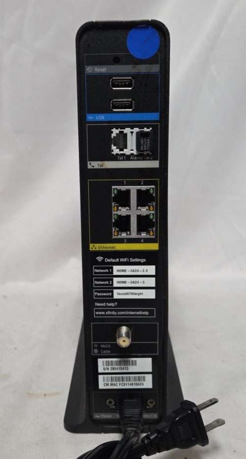 Xfinity DPC3941T DOCSIS 3.0 Dual Band WiFi XB3 Device Type Voice Gateway Router