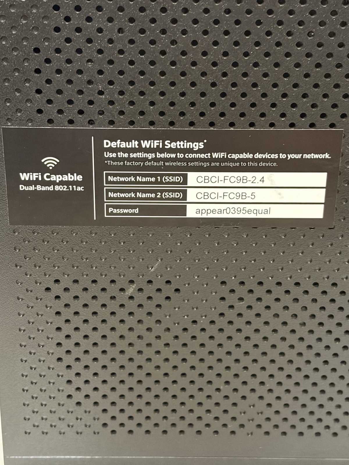 Technicolor DPC3941B Comcast Business Dual Band WiFi Cable Modem Router w/Cord
