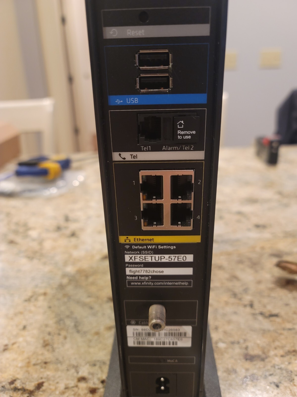 Xfinity Arris XB3 DualBand Wifi Router 802.11AC Cable Modem Black