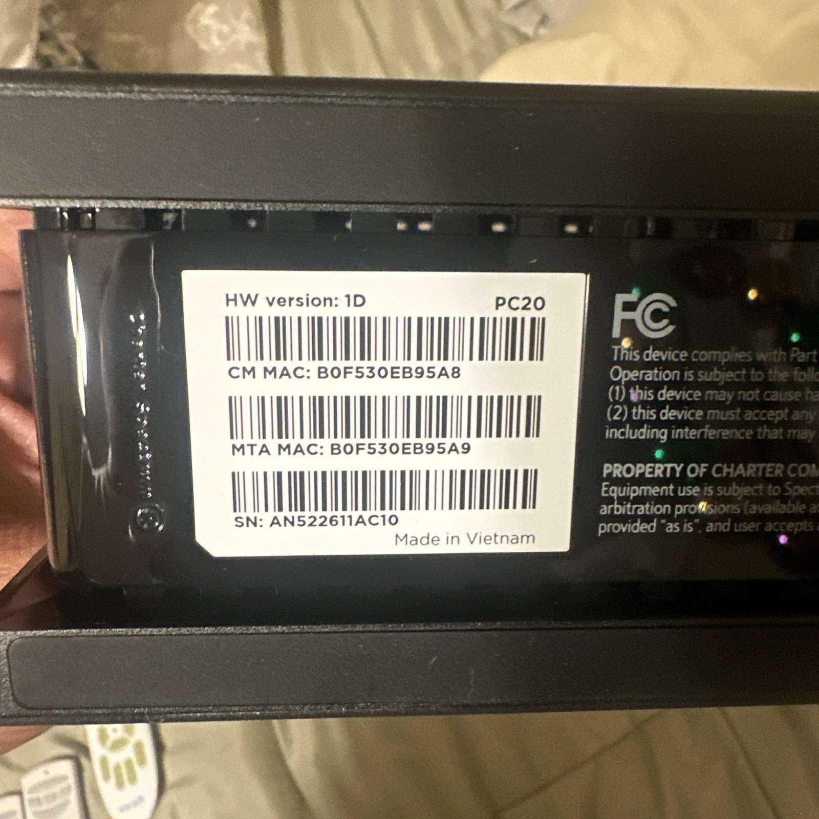 Spectrum Hitron Modem EN2251 DOCSIS 3.1 eMTA 2.5G